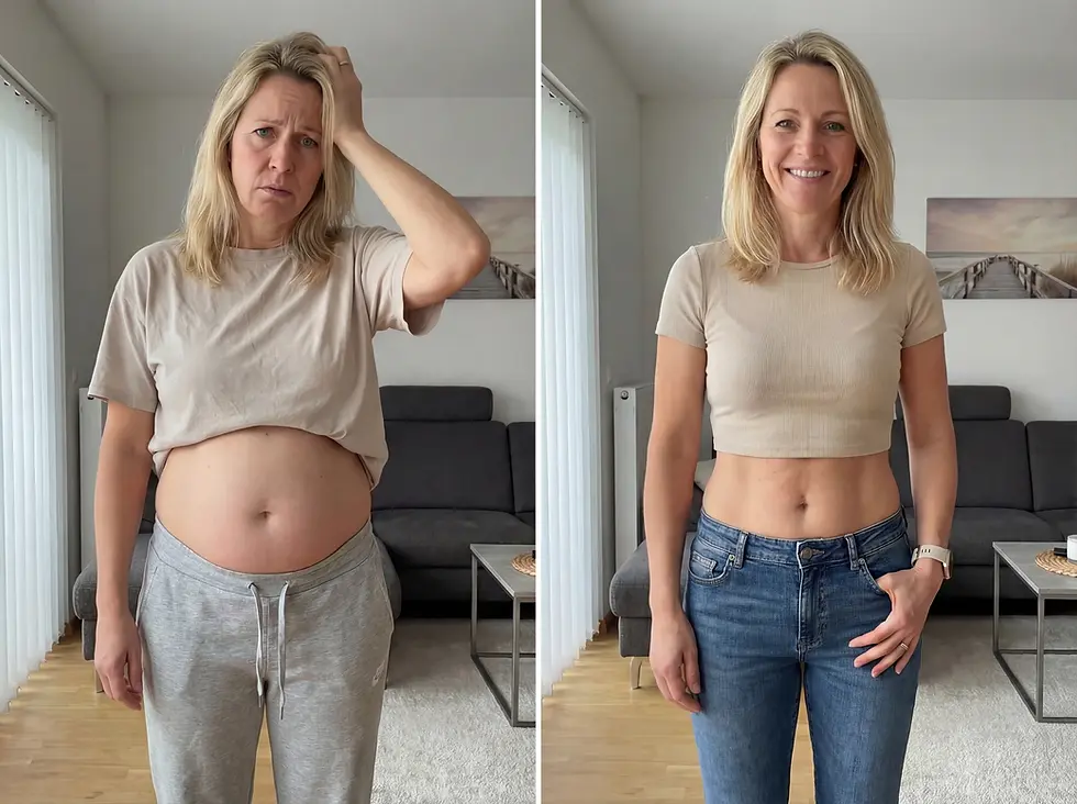 stress bauch vorher nachher