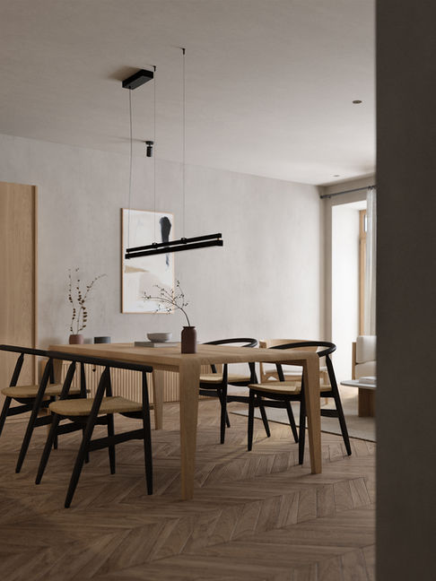 3D dining room render