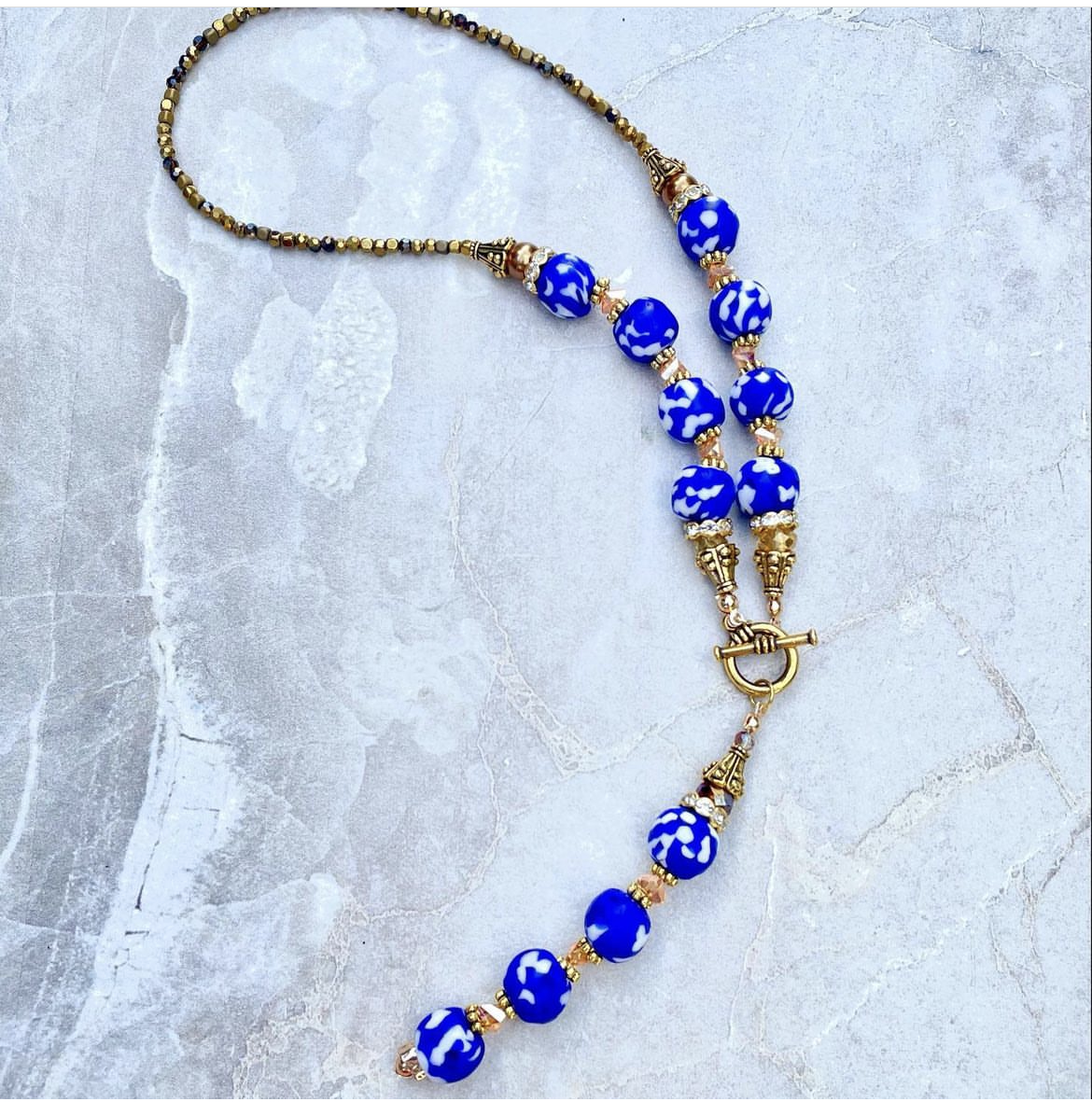 Recycled Glass Bead Necklace