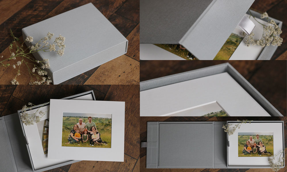 Professional matted single printed image folio box