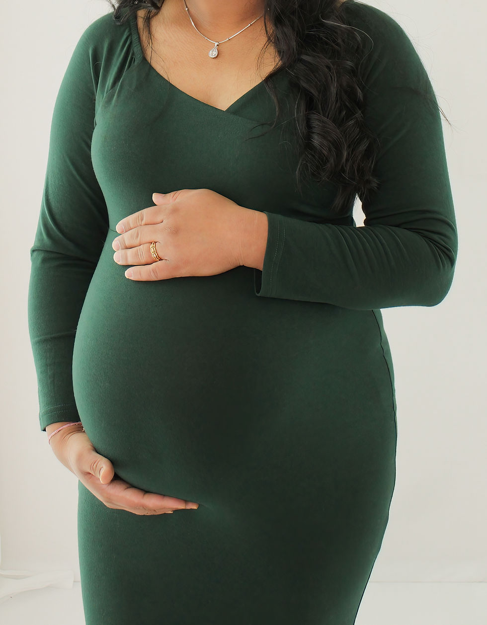 Dark olive green fitted - L
