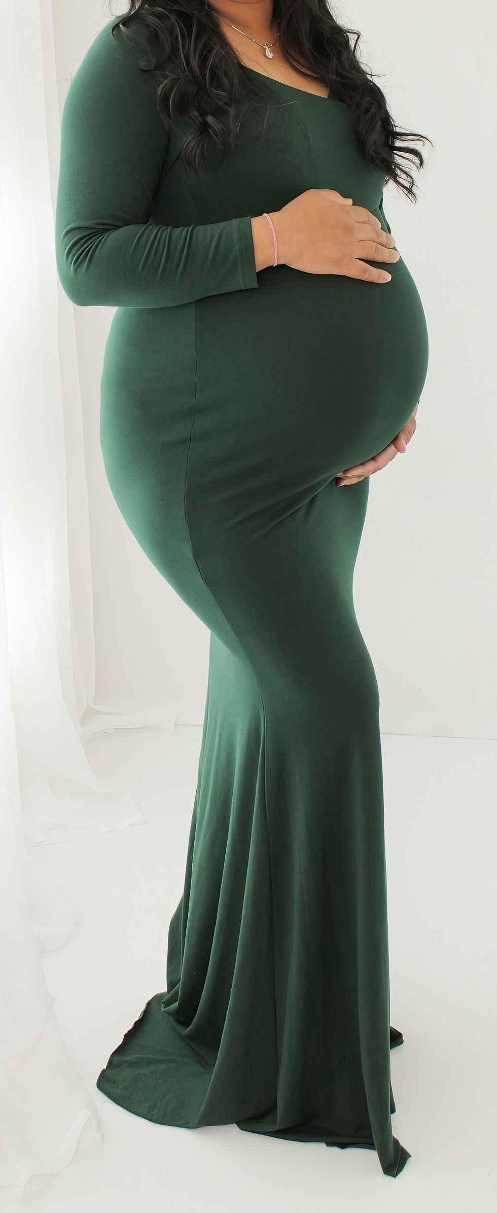 Dark olive green fitted - L