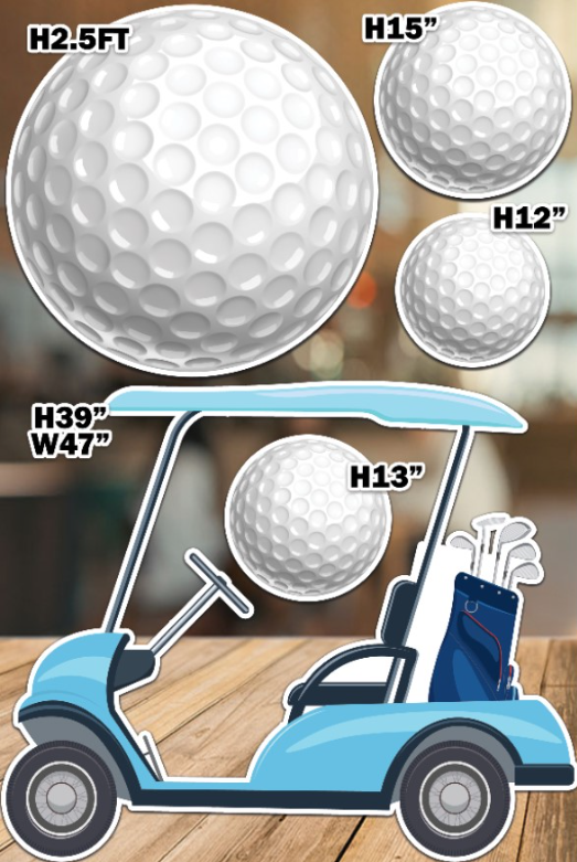 UP2273 Golf cart and balls