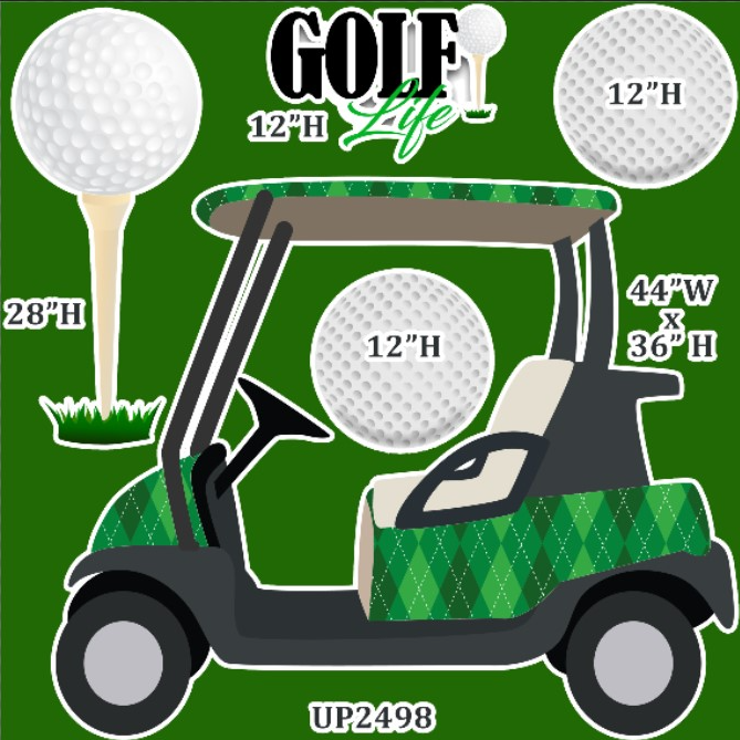 UP1=2498 Golf Life - Green Car