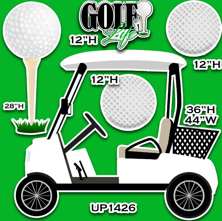 UP1426 Golf Life - White Car