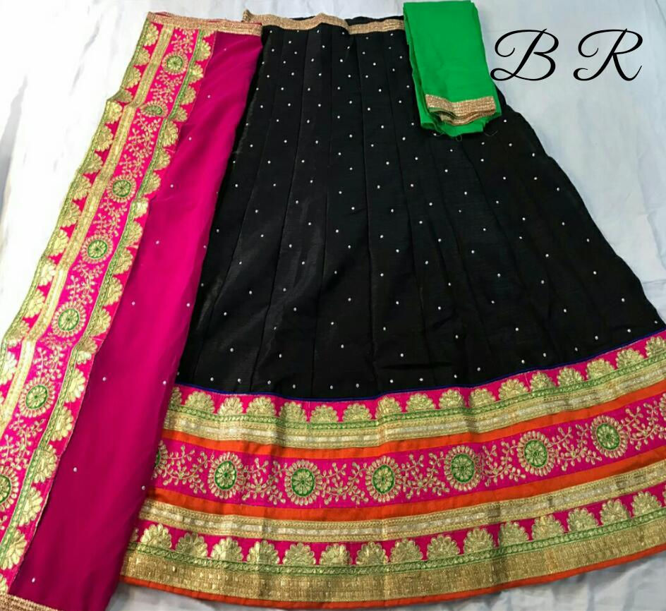 Thumbnail: Banglori silk multi color women lehenga
