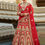 Thumbnail: Mastani silk red heavy embroidery women Lehenga