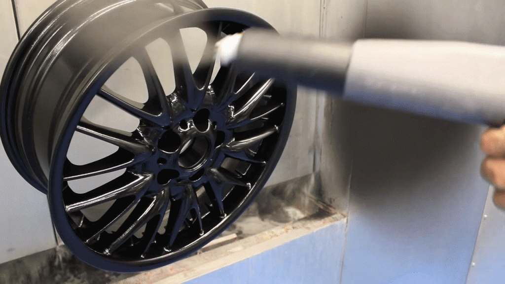 Alloy wheel powder coating