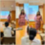 Training session with Rosy Iyenkutty coaching professionals on interpersonal skills and workplace communication.