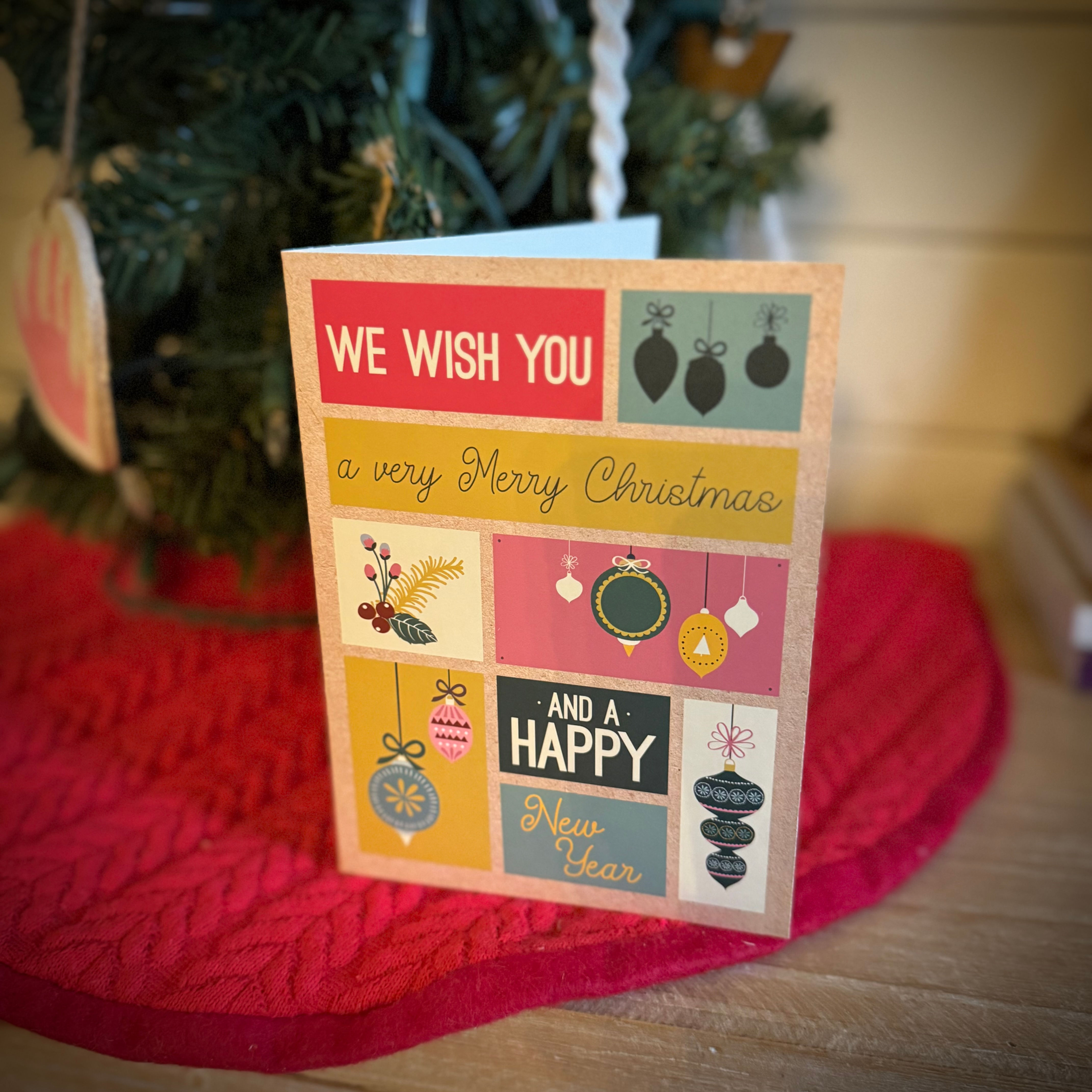 "We Wish You A Merry Christmas and A Happy New Year" Card