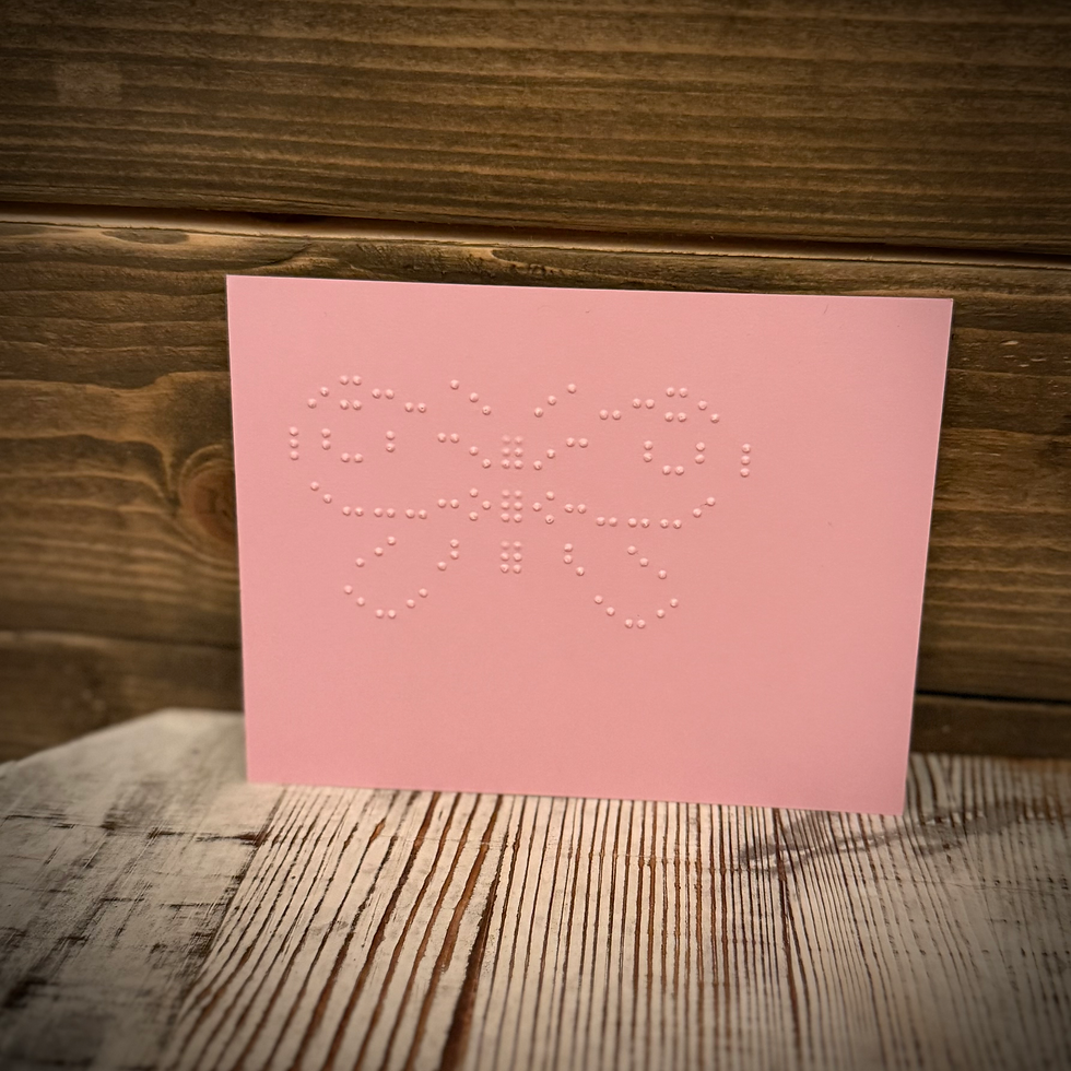 Thumbnail: Personalized Braille Colored Cards