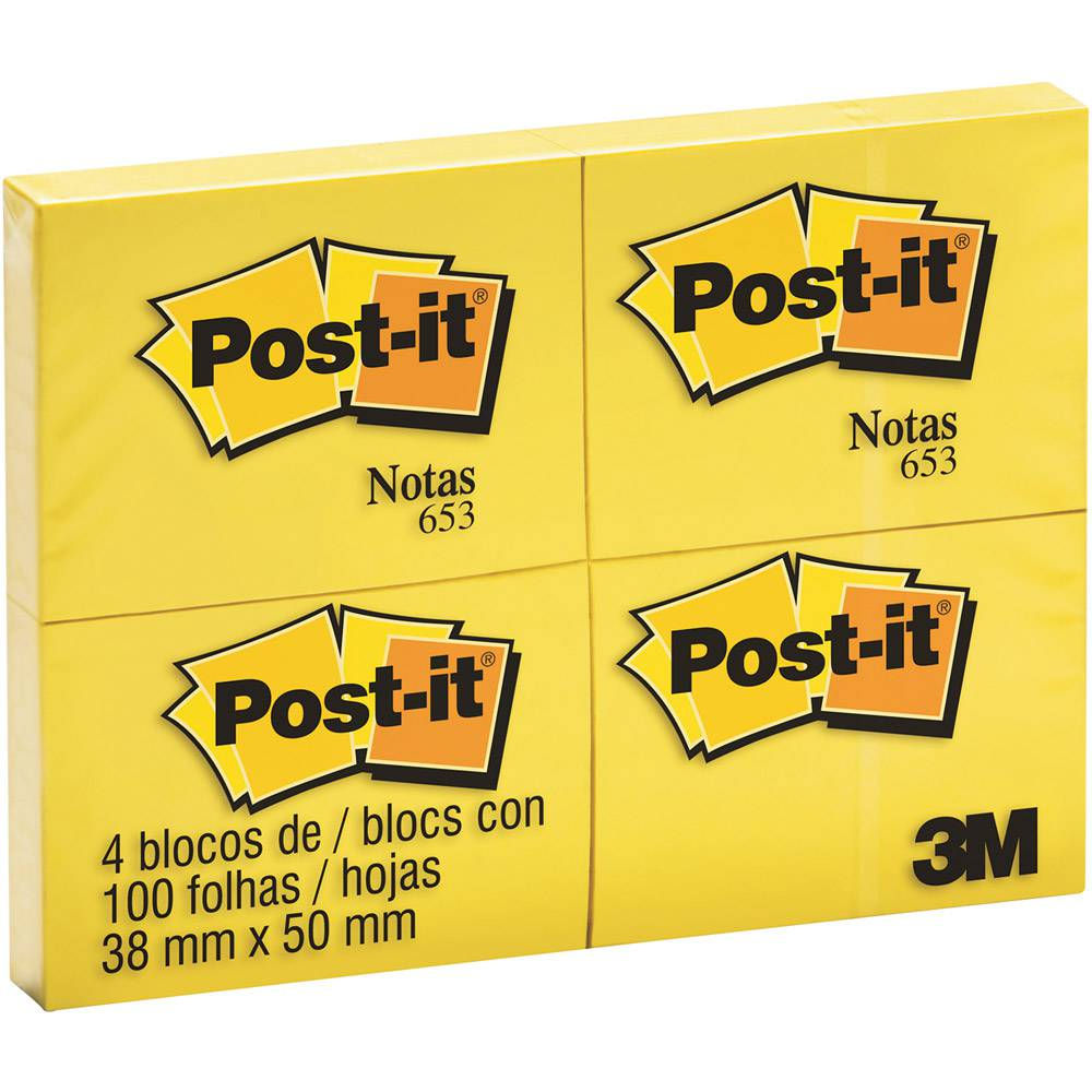Bloco Adesivo Post-it 38x50mm 3M