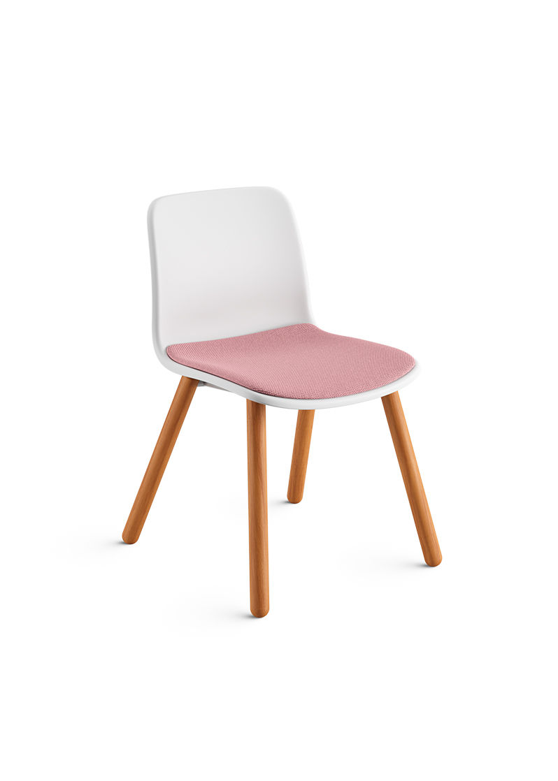 Cod.46366 - Cadeira fixa pé palito, madeira envernizada - Cavaletti