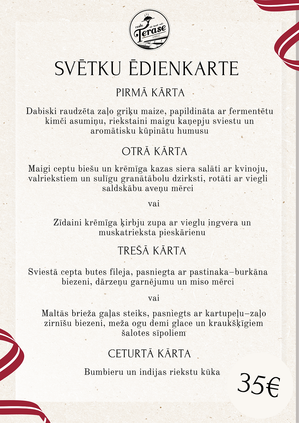 Svinēsim Latvijas dzimšanas dienu kopā! Īpašā svētku ēdienkarte 14.11.2025.-18.11.2025.