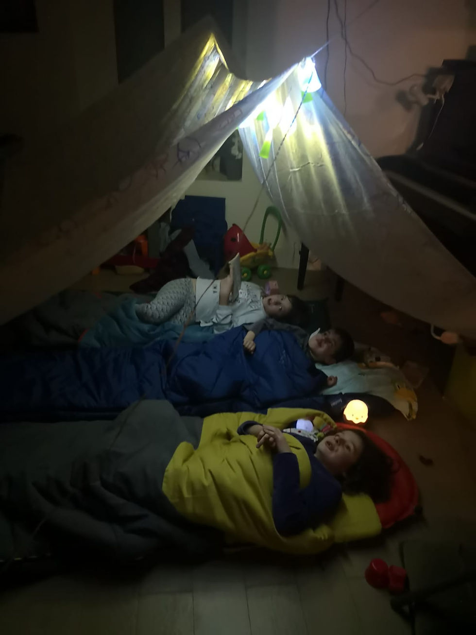 Soirée camping à la maison