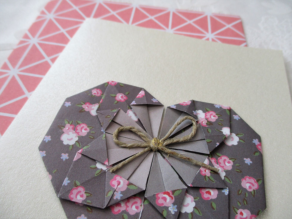 Miniature : Cœur fleuri gris et rose