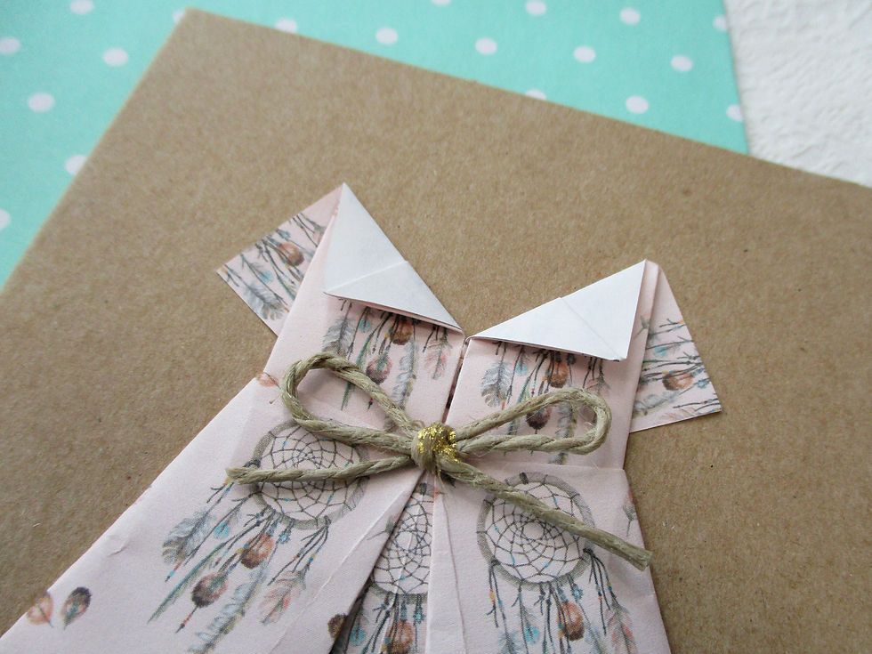 Miniature : Robe bohème rose pâle et vert amande