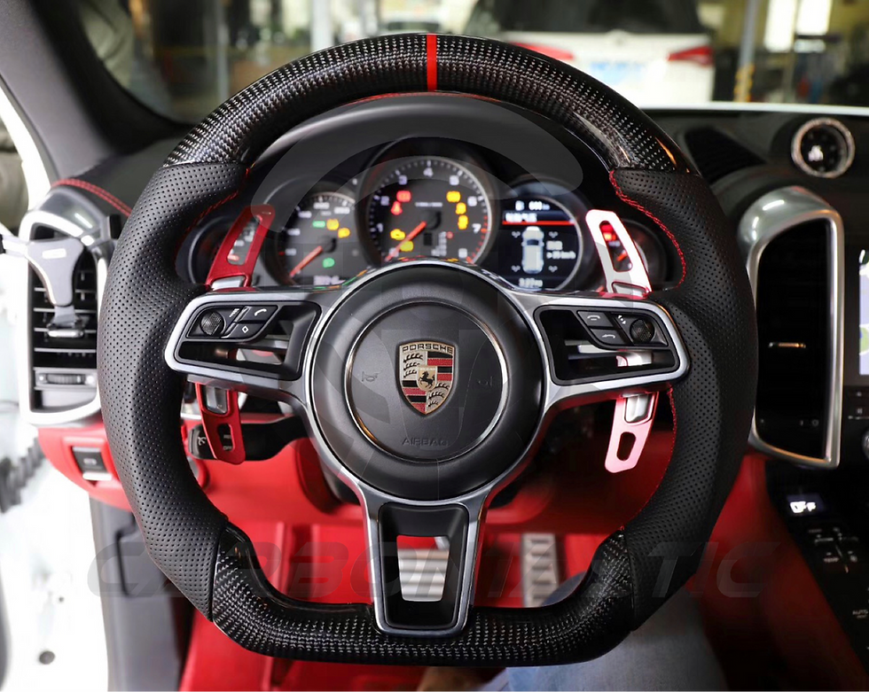 Thumbnail: 2015-2018 Porsche Custom Carbon Fiber Steering Wheel Style 1