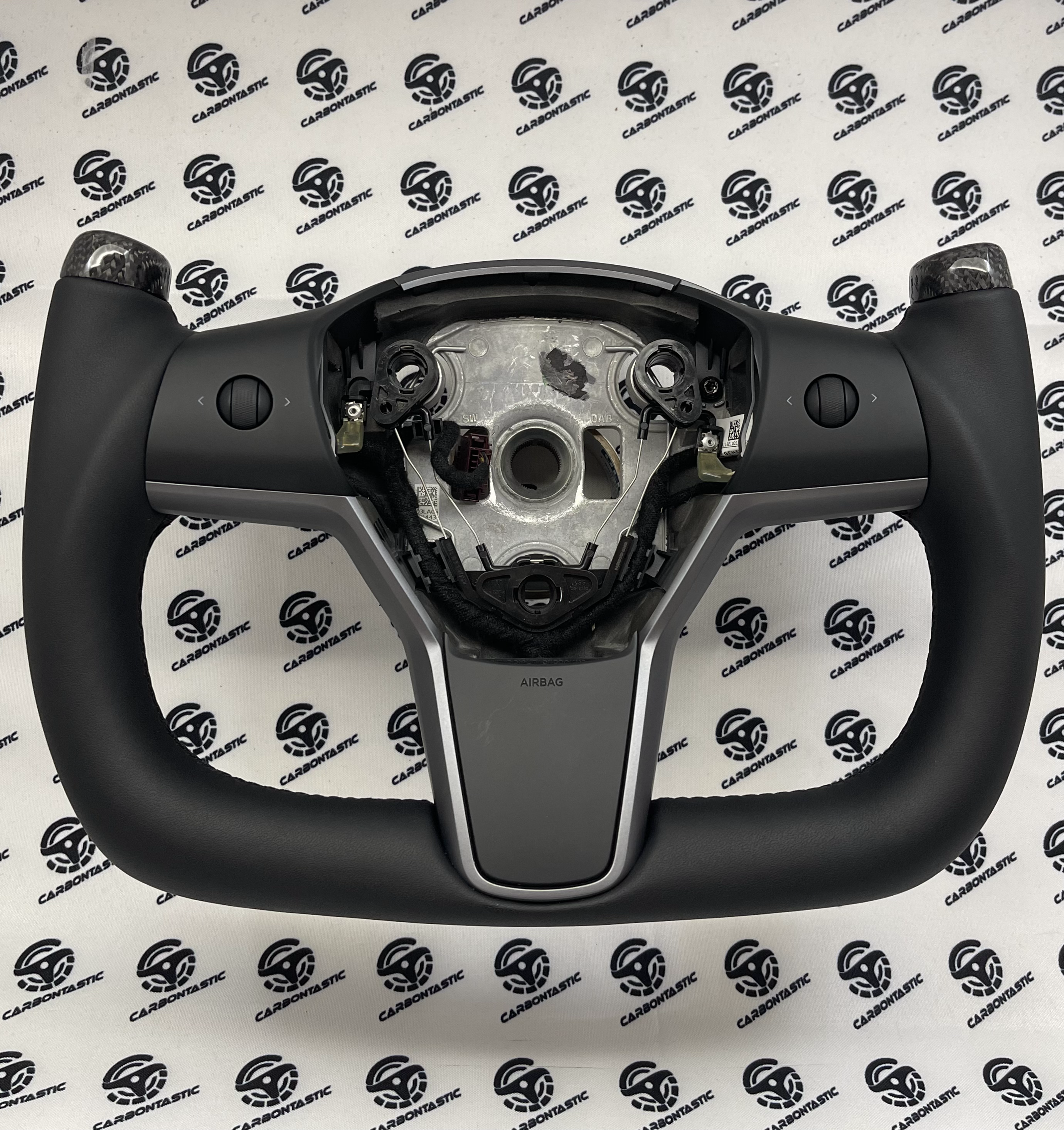 Yoke Style Tesla Model 3/Y Custom Carbon Fiber Steering Wheel