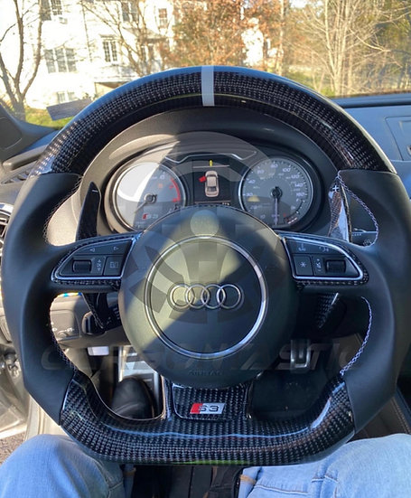 Audi A3/A4/A5/A6/A7/A8 S/RS Custom Carbon Fiber Steering With Paddle
