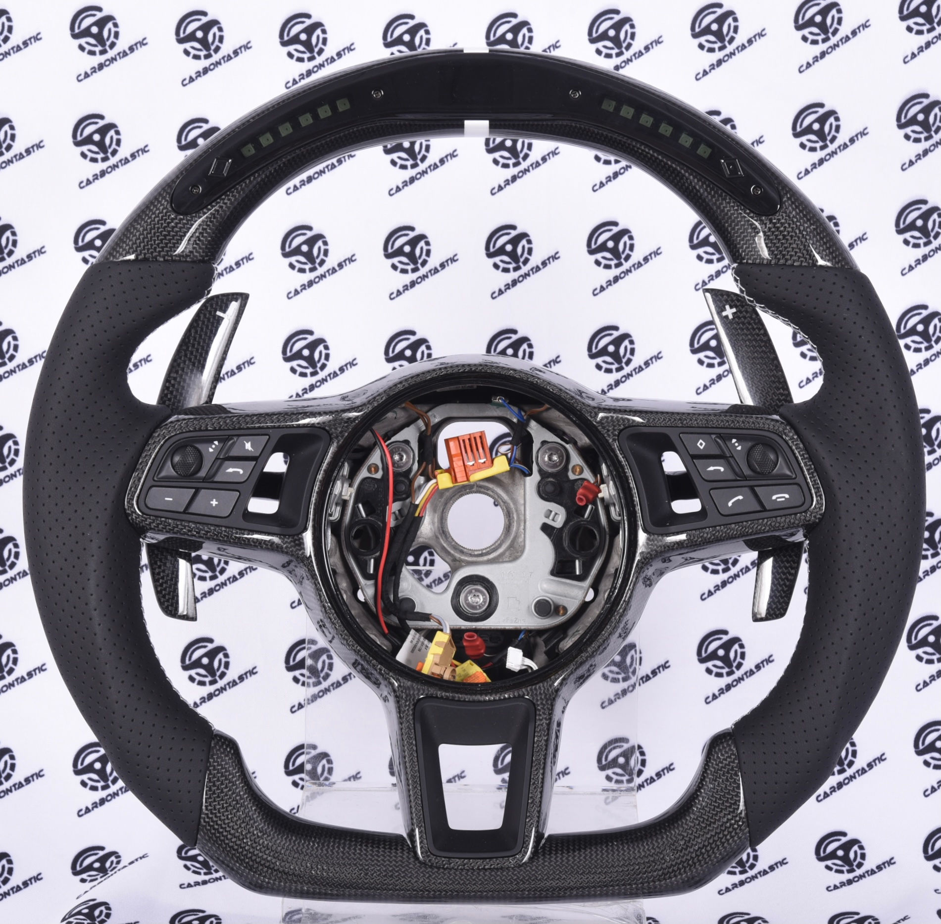 2015-2018 Porsche Custom Carbon Fiber Steering Wheel with LED Shift Light