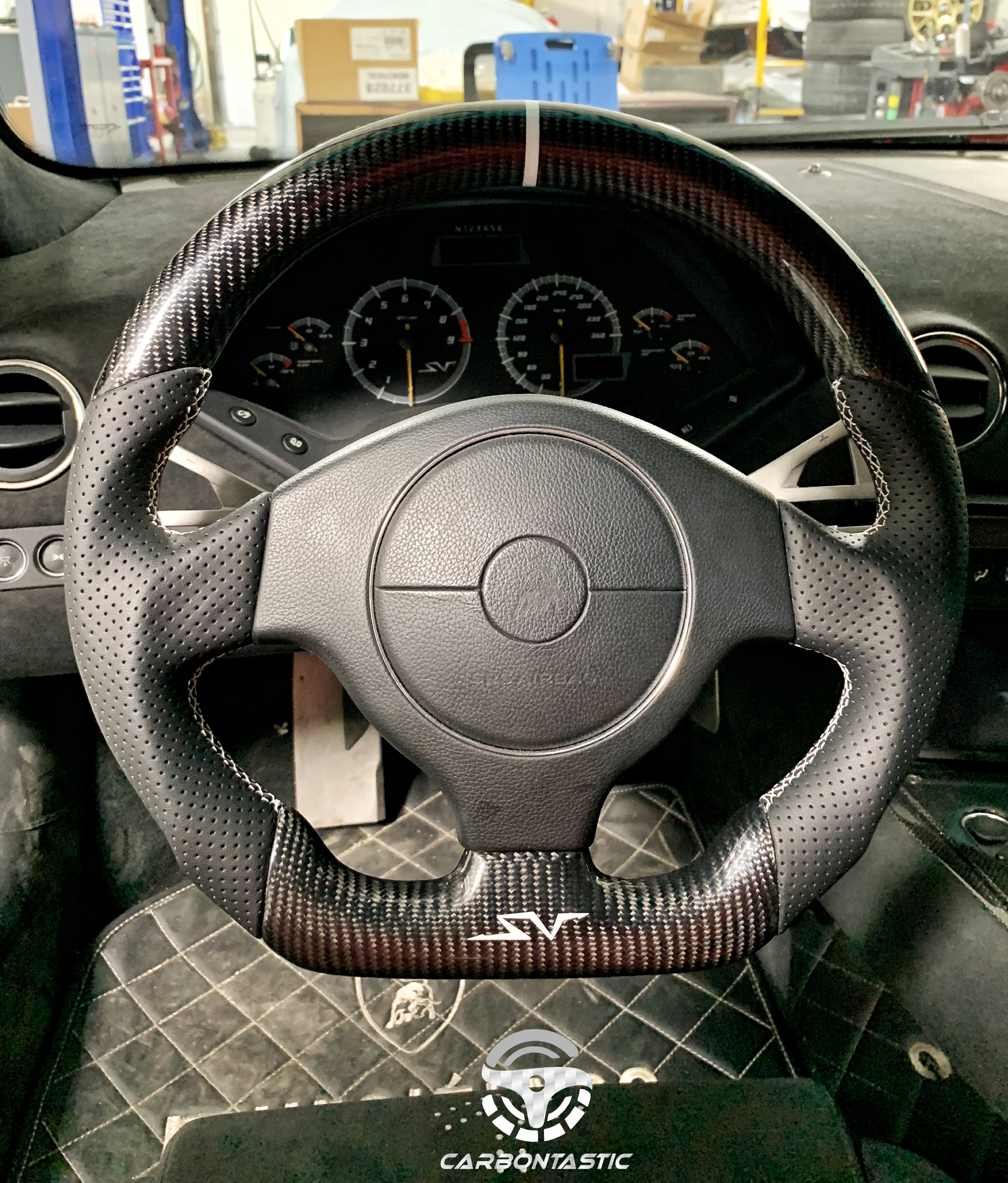 Lamborghini Murcielago Custom Carbon Fiber Steering Wheel