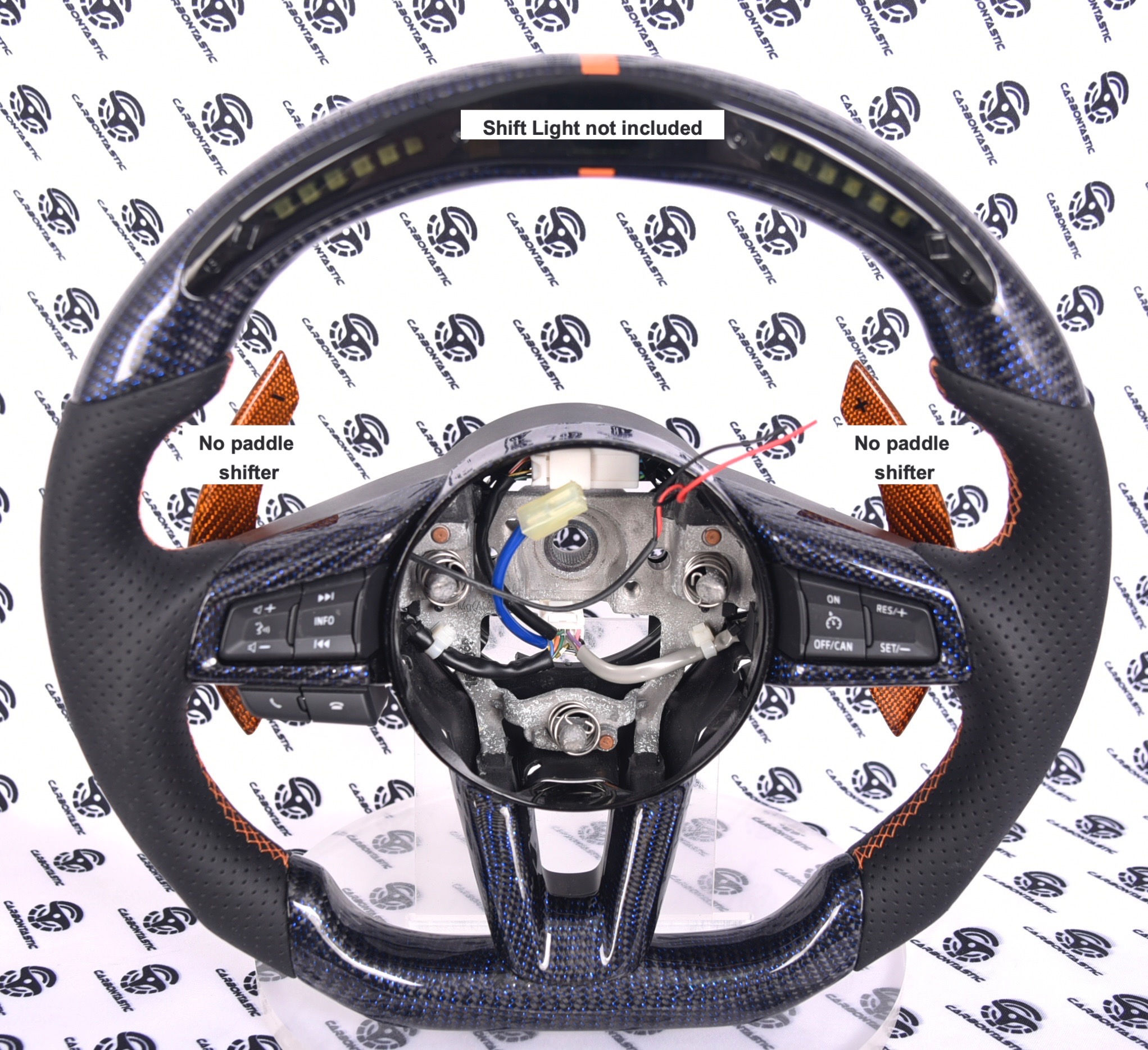 2017-20 124 Spider Abarth Custom Carbon Fiber Steering Wheel(non-paddle shifted)