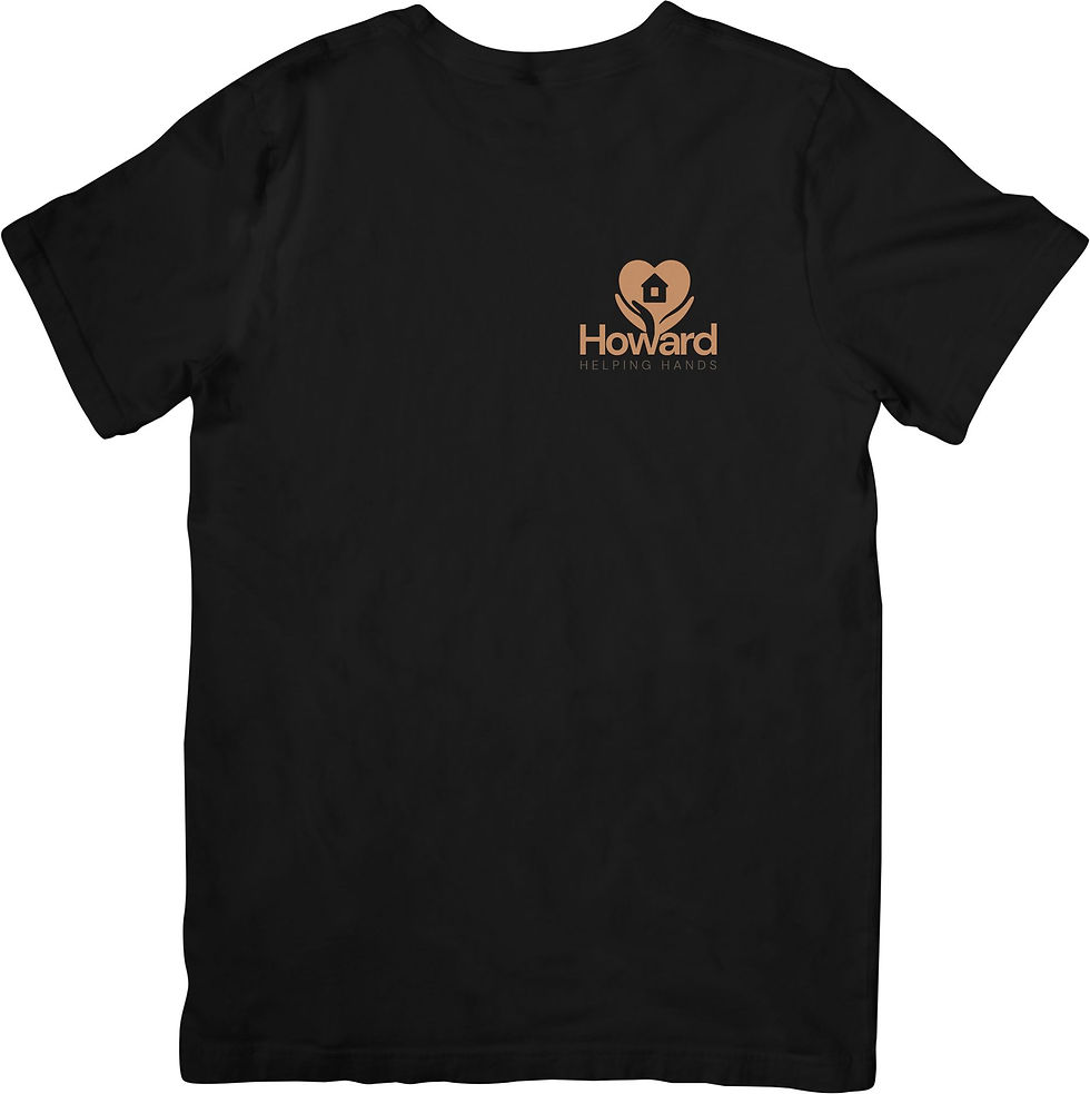 Howard Helping Hands black t-shirt design