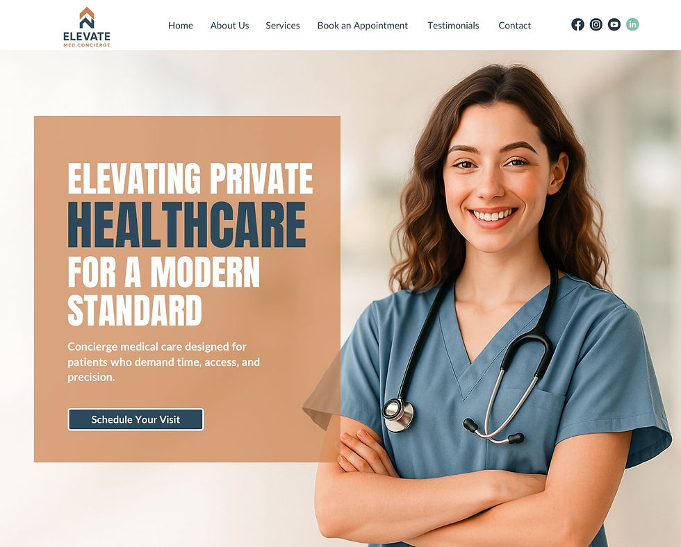 elevate med concierge website hero banner