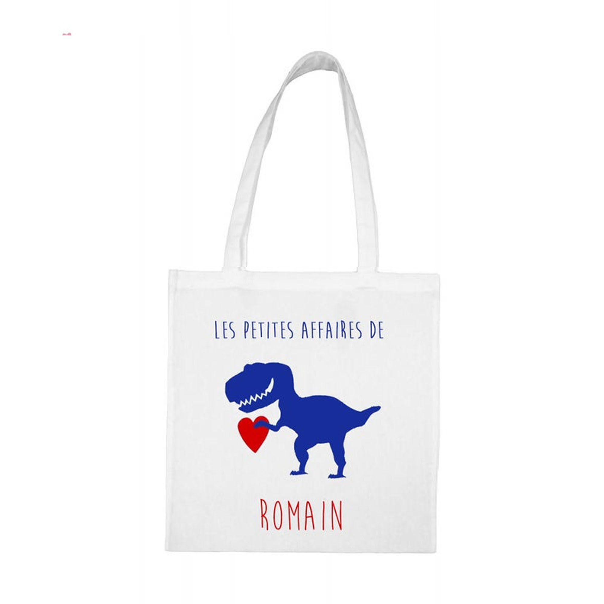 Tote bag  Dino coeur personnalisable