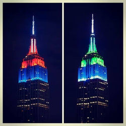 Verizon #WhosGonnaWin Light Show