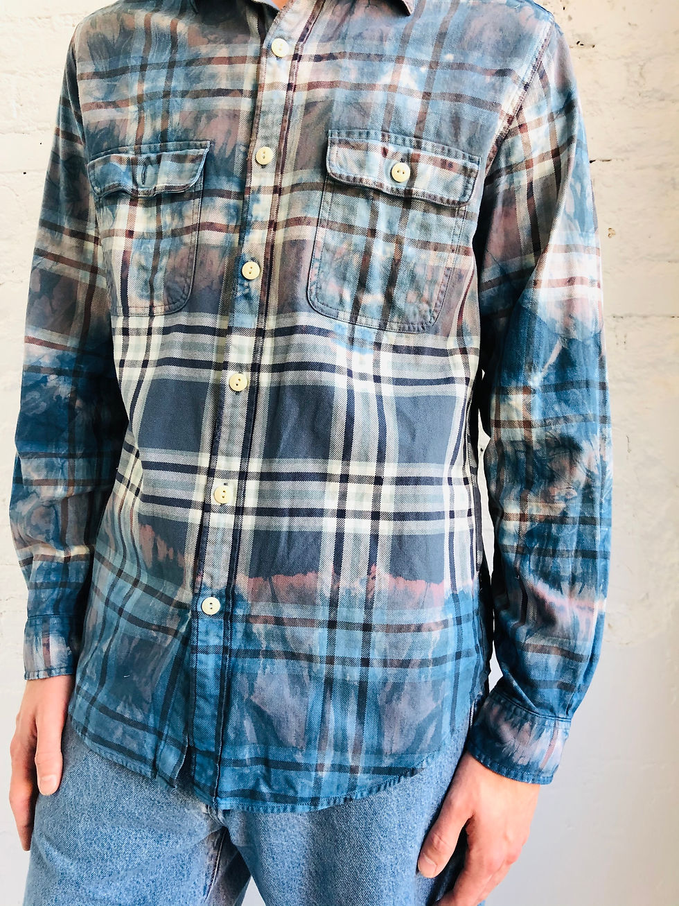 Thumbnail: MDC RE•Created Indigo Plaid Shirt