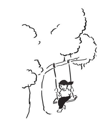 Child on a swing