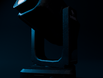 A 3D model of a stage light