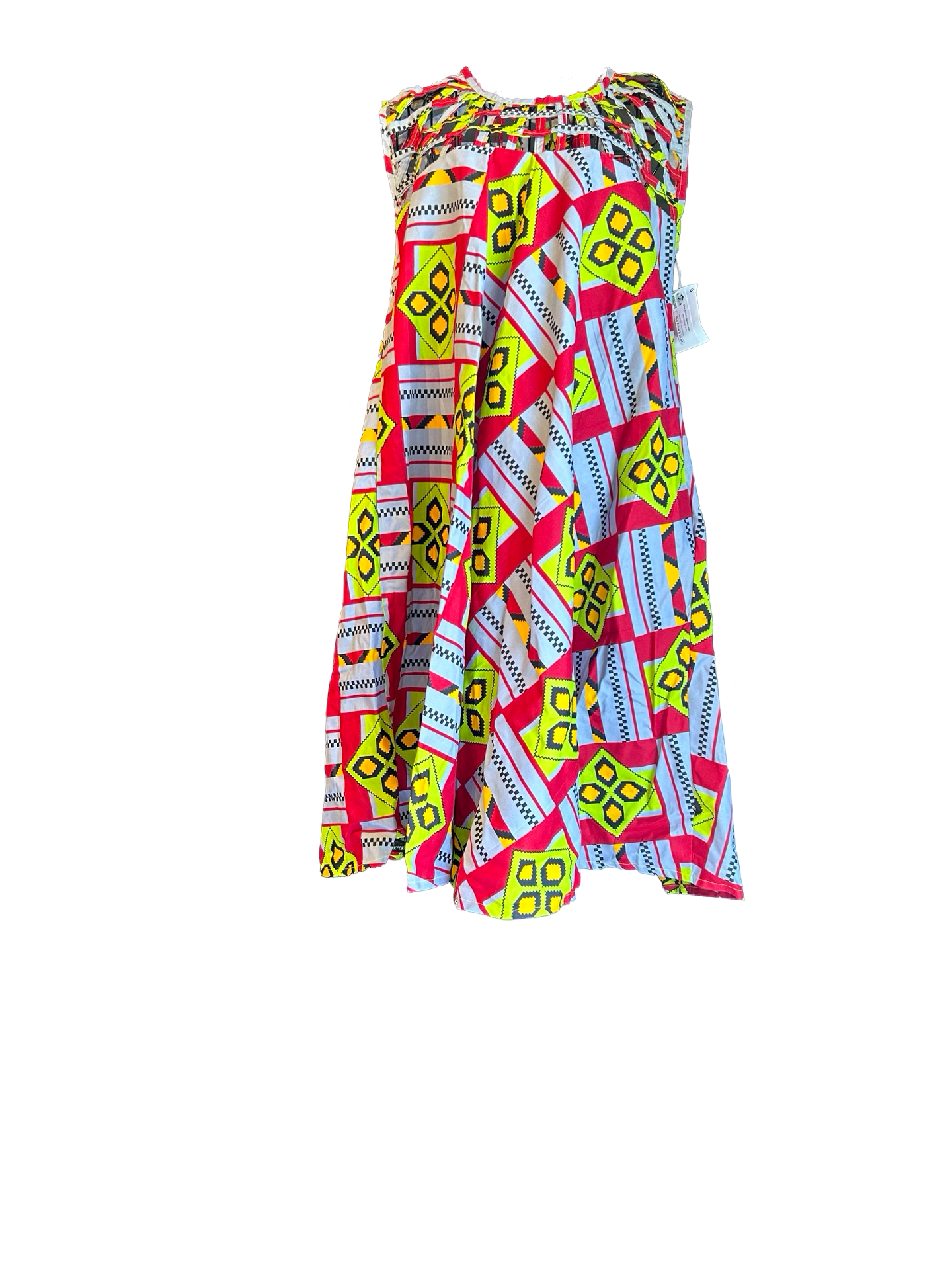 Sleeveless Web-Neck Dress