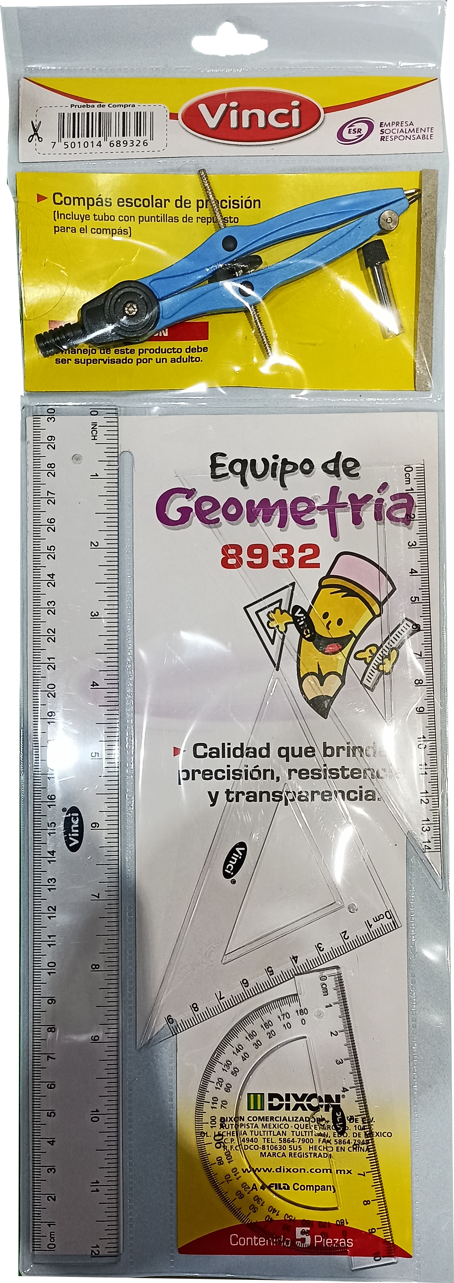 Vinci juego de geometría (5 pzs.)