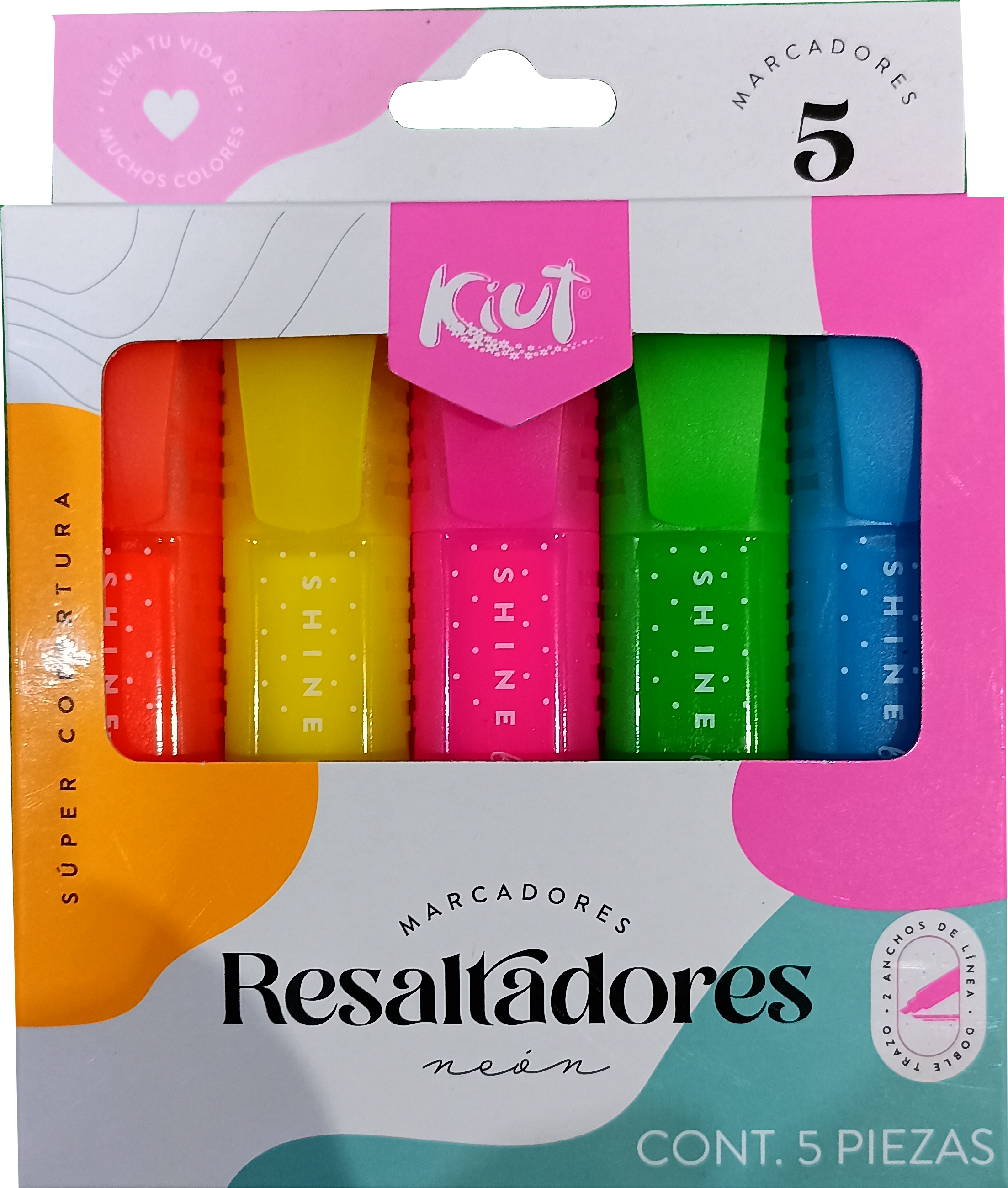 Kiut Resaltadores neón (5 pzs.)