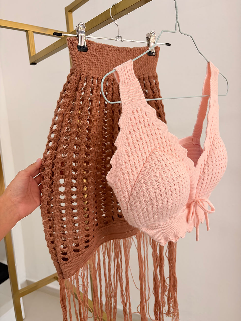 Miniatura: Pollera de crochet con top