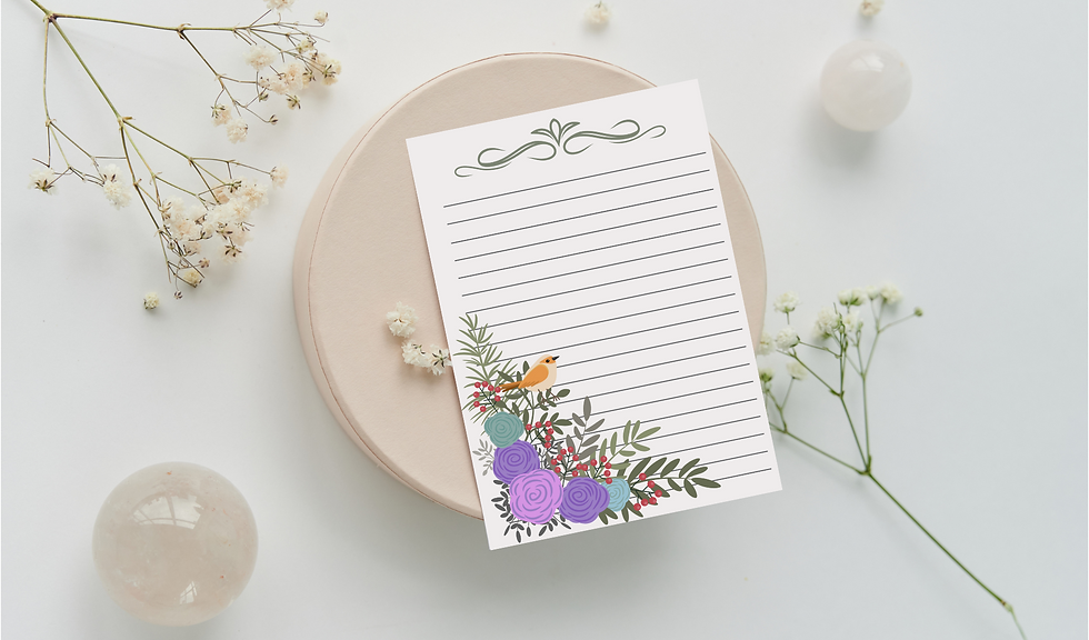 Thumbnail: Floral Printable and Digital Writing Paper, Letter Writing Set