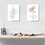 Thumbnail: Modern flower abstract wall art print set of 3, Wall art prints instant download