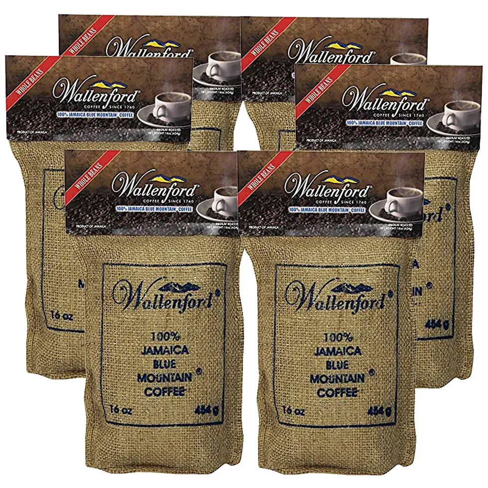 Thumbnail: Wallenford Roasted Whole Bean 100% Jamaica Blue Mountain Coffee 16oz PACK OF 6 