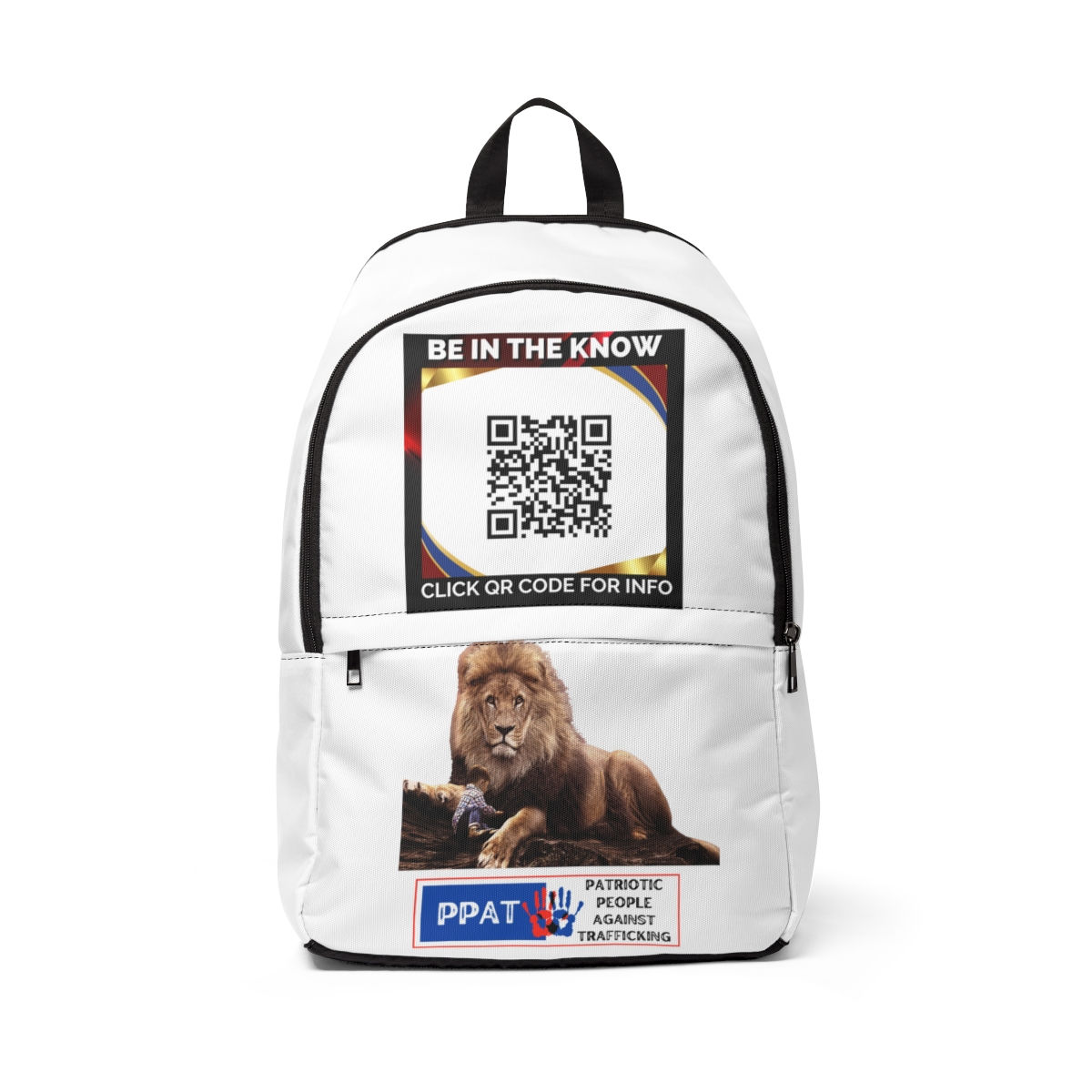 Unisex Fabric Backpack Lion Protector
