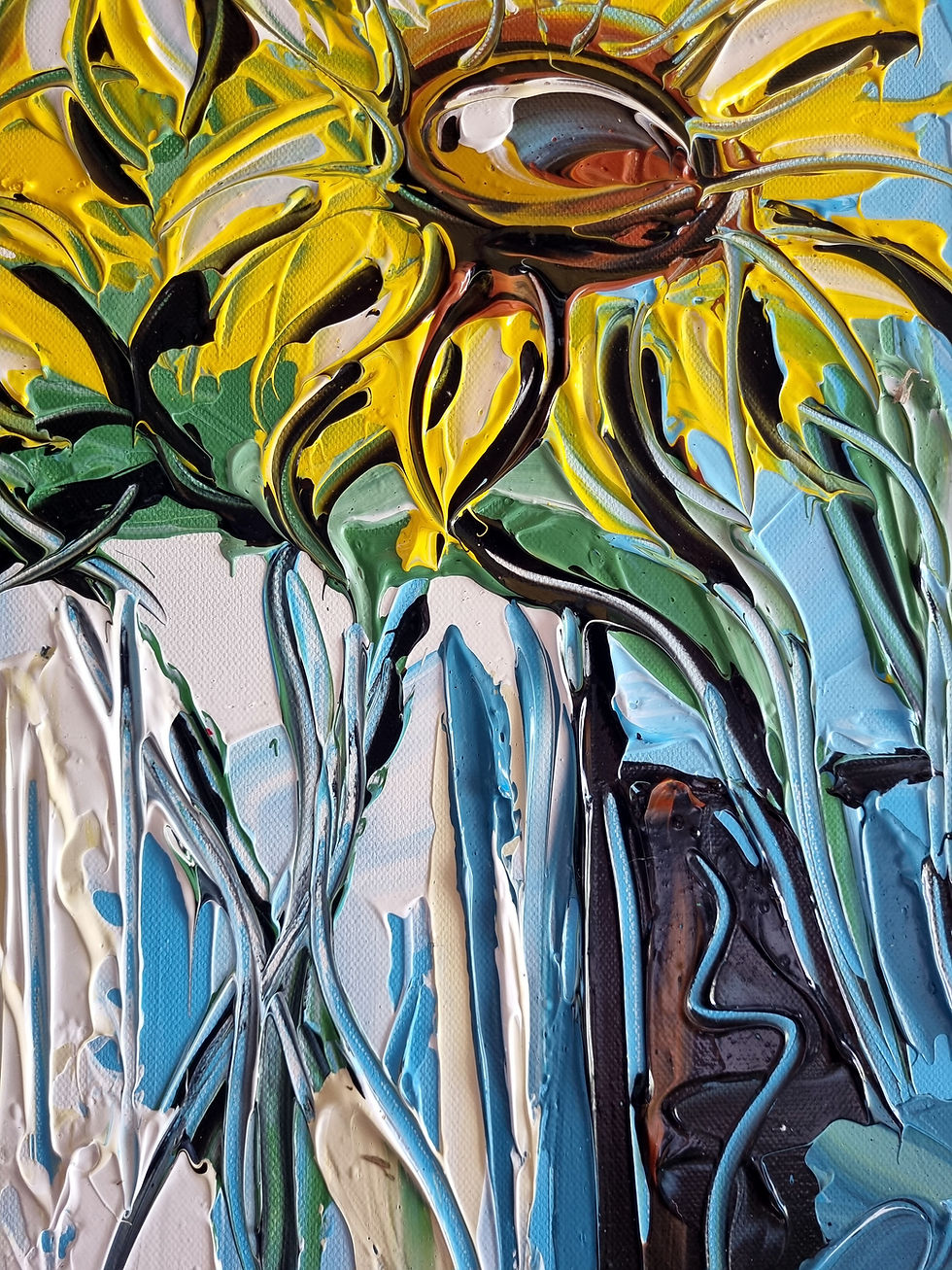 Thumbnail: Sunflowers on blue