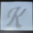 K in Clear Crystal Script