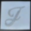 J in Clear Crystal Script 