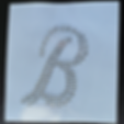 B in Clear Crystal Script