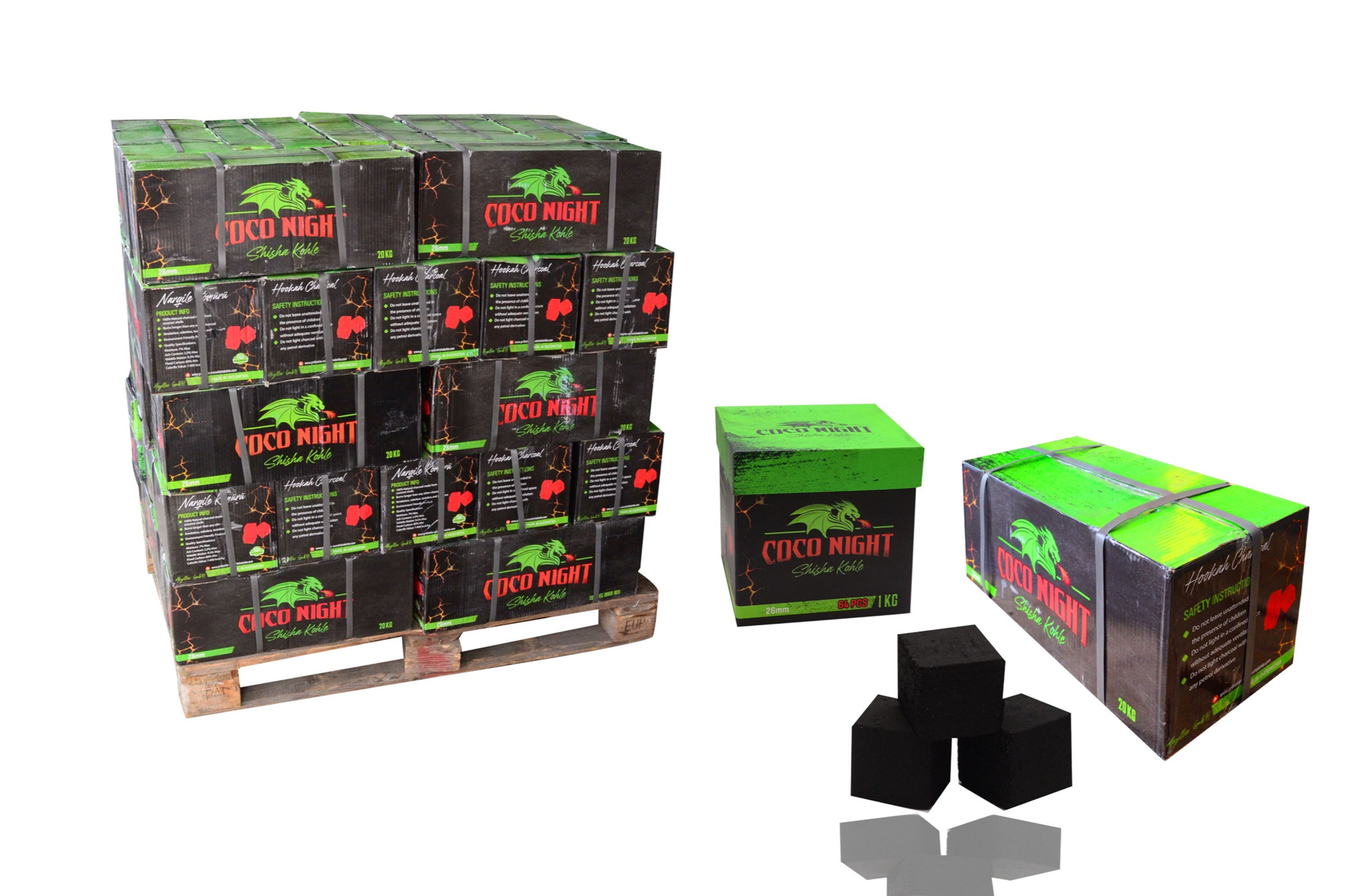 Coco Night - Nargile kömürü 26 mm (1000kg)