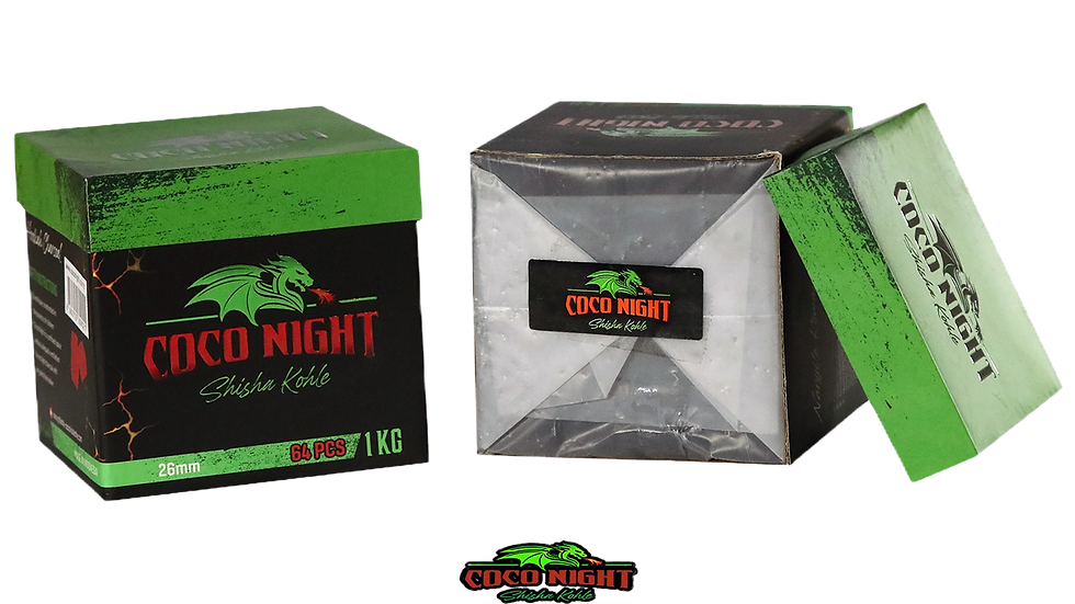 coco night nargile kömürü 26mm 20kg profesyonel kömür küpleri endonezyadan ithal edilir