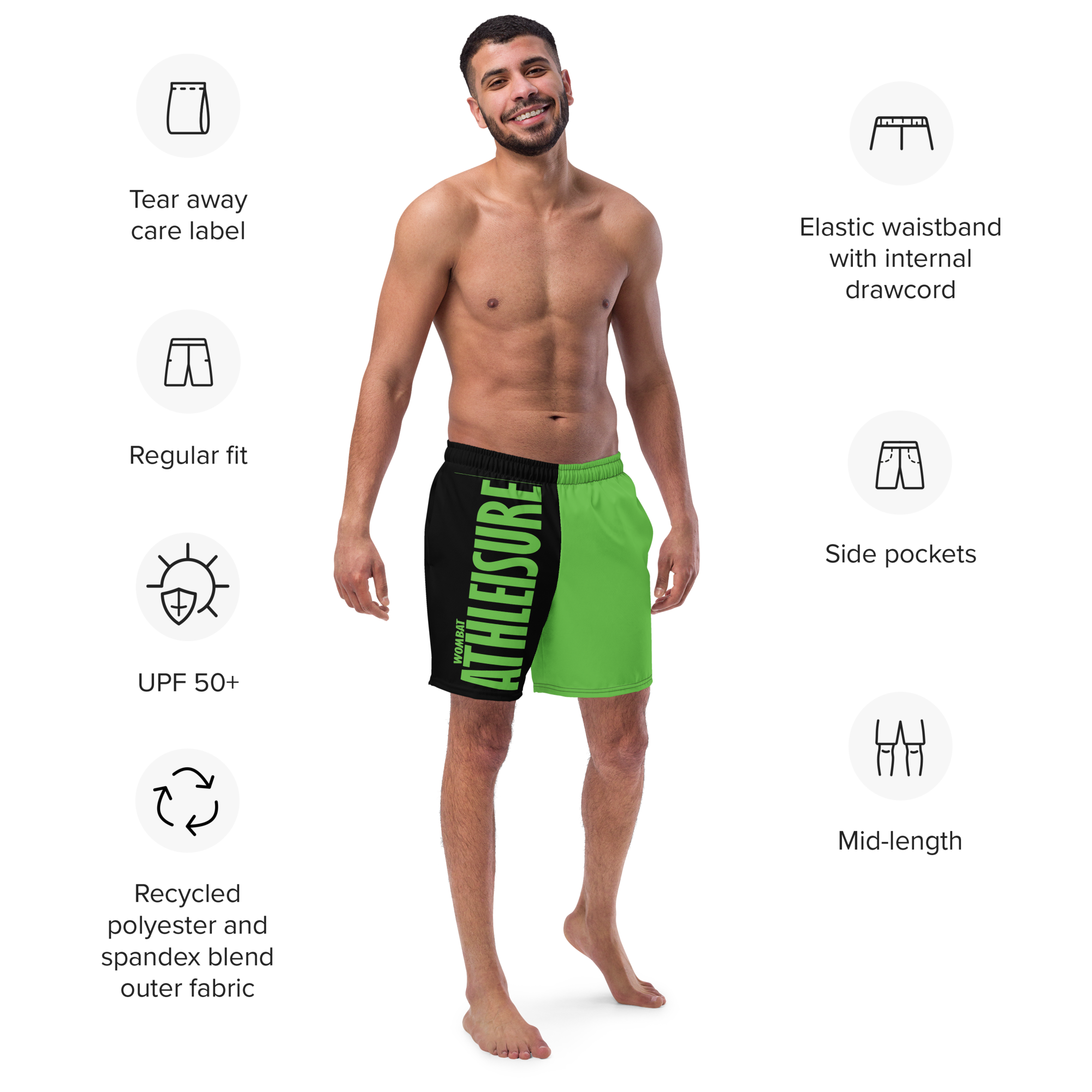 Colordrop Badehose Kelly Grün