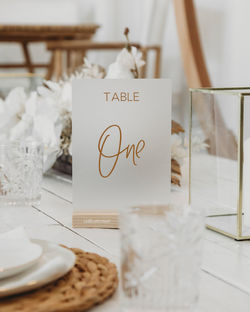 Frosted Perspex - Gold Font